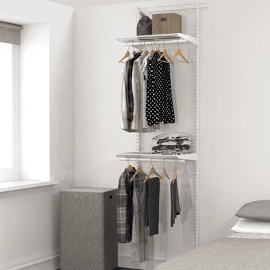 63cm Wide Open Wardrobe, 2 Shelves, 2 Clothes Rail - Storage Maker