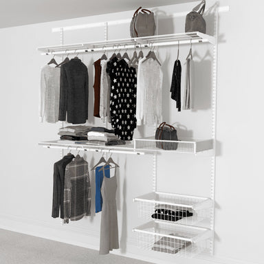 Open Wardrobe System with 2x Baskets 185cm (W) - Storage Maker