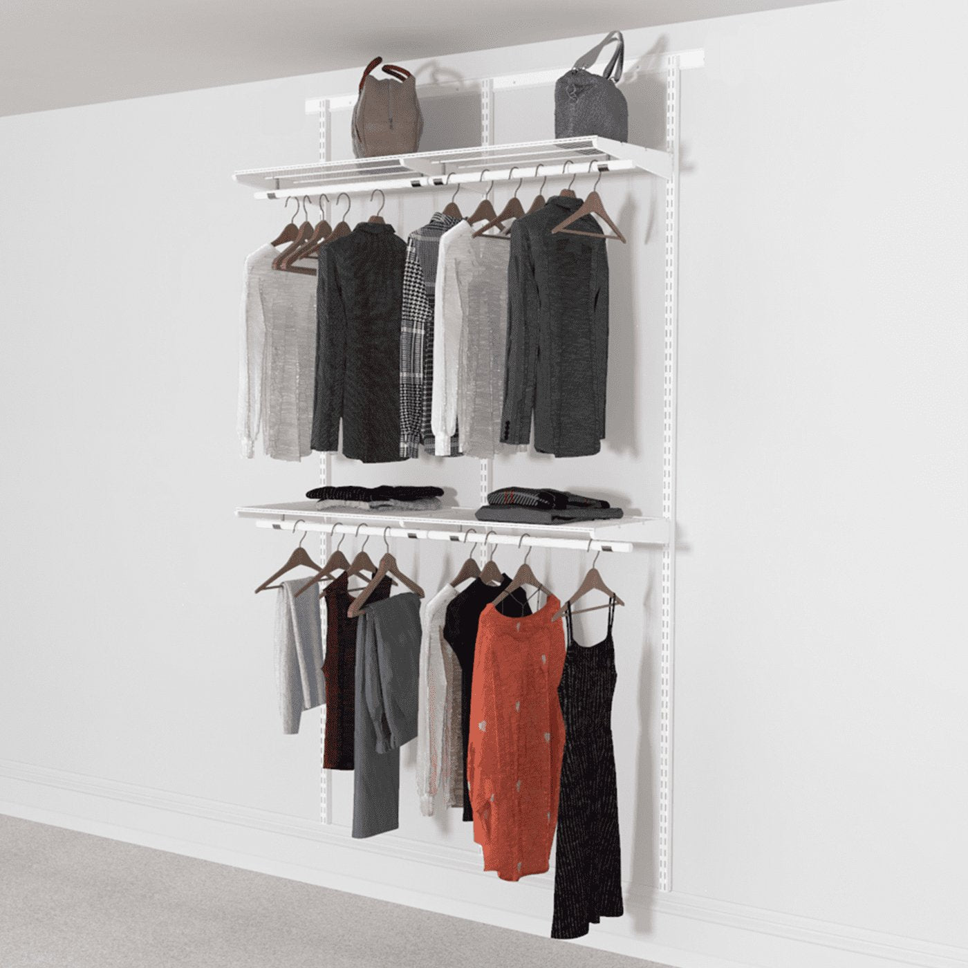 Open Wardrobe System with Shoe Storage 124cm (W) - Storage Maker