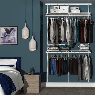 Open Wardrobe System with Shoe Storage 124cm (W) - Storage Maker