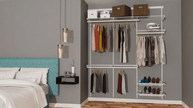 Open Wardrobe System with Shoe Storage 185cm (W) Pull Out Shoe Rack - Storage Maker