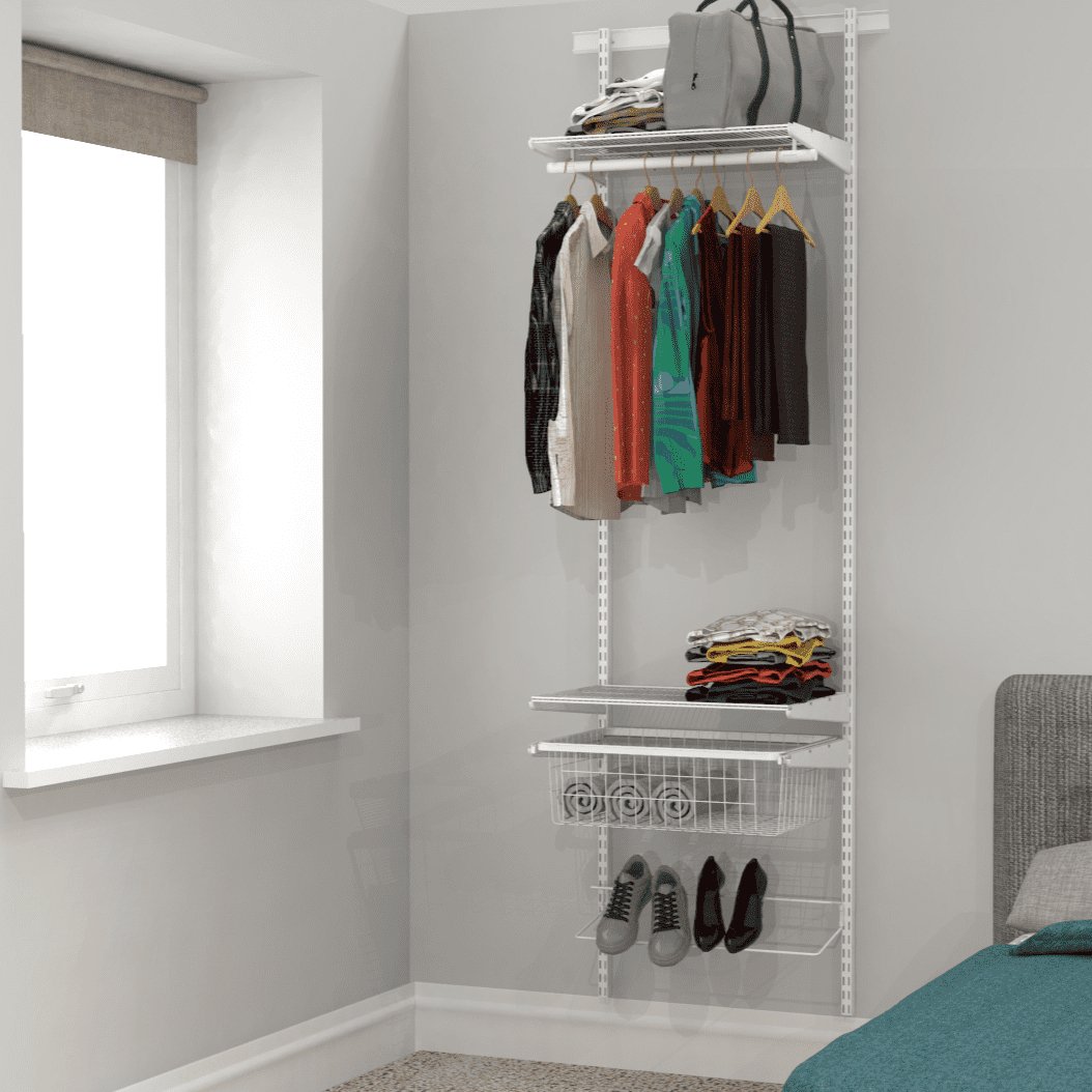 Open Wardrobe System with Shoe Storage 63cm (W) Static Shoe Shelf - Storage Maker