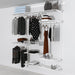 Open Wardrobe System with Shoe Storage and Extra Shelves 185cm (W) Pull Out Shoe Rack - Storage Maker