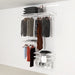 Open Wardrobe System with Shoe Storage & Basket 124cm (W) Wire Shoe Shelf - Storage Maker
